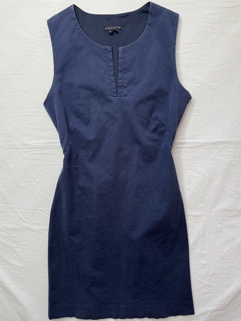 Theory - Navy Sleeveless Sheath Mini Bodycon Dress